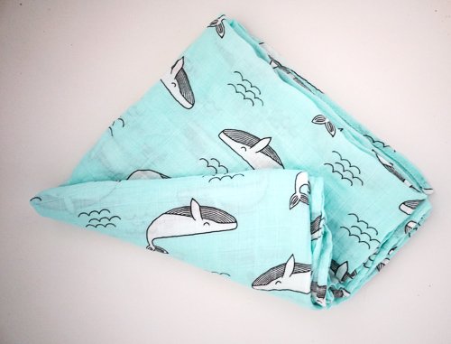 Bamboo Baby Wrap Blue Whale